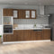vidaXL Microwave Cabinet Lyon Brown Oak 60x57x207 cm Engineered Wood