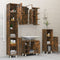 vidaXL Bathroom Cabinet Smoked Oak 30x30x95 cm Engineered Wood