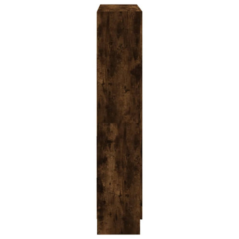 vidaXL Book Cabinet Smoked Oak 82.5x30.5x150 cm Engineered Wood