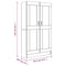 vidaXL Book Cabinet Smoked Oak 82.5x30.5x150 cm Engineered Wood