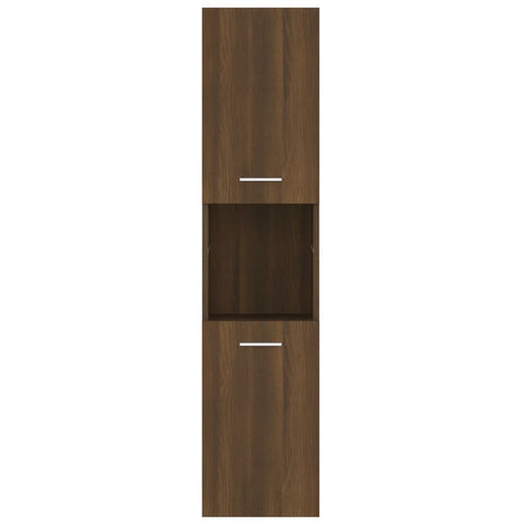 vidaXL Bathroom Cabinet Brown Oak 30x30x130 cm Engineered Wood