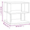 vidaXL Side Table Grey Sonoma 40x40x40 cm Engineered Wood