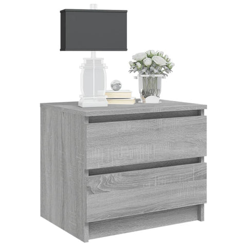vidaXL Bed Cabinet Grey Sonoma 50x39x43.5 cm Engineered Wood