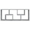 vidaXL Wall Shelf Grey Sonoma 36x16x90 cm Engineered Wood