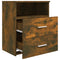 vidaXL Bed Cabinet Smoked Oak 50x32x60 cm