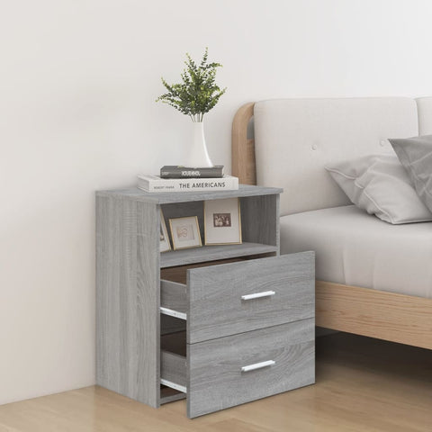 vidaXL Bed Cabinet Grey Sonoma 50x32x60 cm