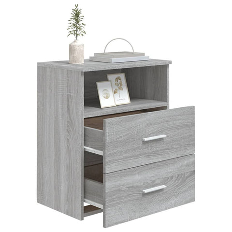 vidaXL Bed Cabinet Grey Sonoma 50x32x60 cm