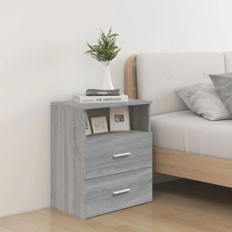 vidaXL Bed Cabinet Grey Sonoma 50x32x60 cm