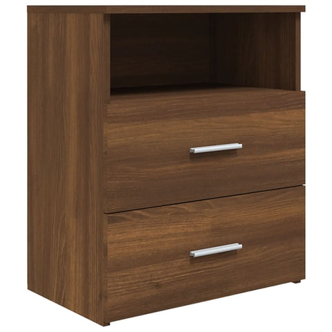 vidaXL Bed Cabinet Brown Oak 50x32x60 cm