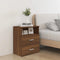 vidaXL Bed Cabinet Brown Oak 50x32x60 cm