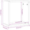 vidaXL Wall Cube Shelves 4 pcs Smoked Oak 30x15x30 cm