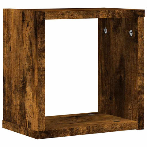 vidaXL Wall Shelves 2 pcs Brown 26 x 15 x 26 cm Engineered wood