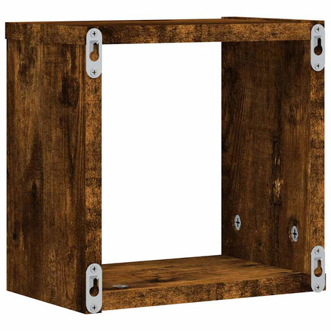 vidaXL Wall Shelves 2 pcs Brown 26 x 15 x 26 cm Engineered wood