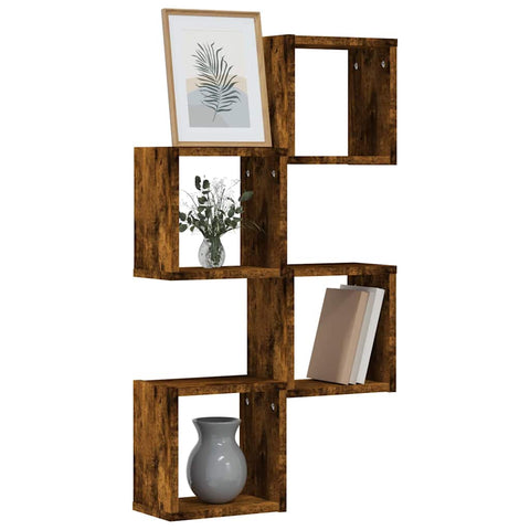 vidaXL Wall Shelves 4 pcs Brown 26 x 15 x 26 cm Engineered wood