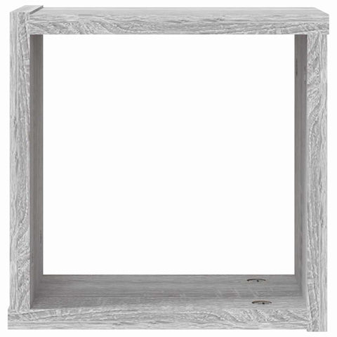 vidaXL Wall Shelves 2 pcs Grey 26 x 15 x 26 cm Engineered wood