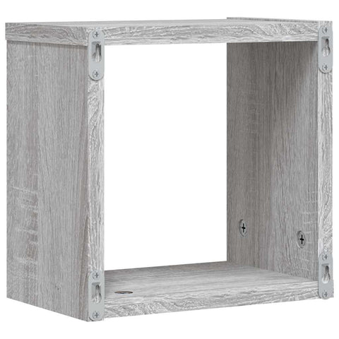 vidaXL Wall Shelves 4 pcs Grey 26 x 15 x 26 cm Engineered wood