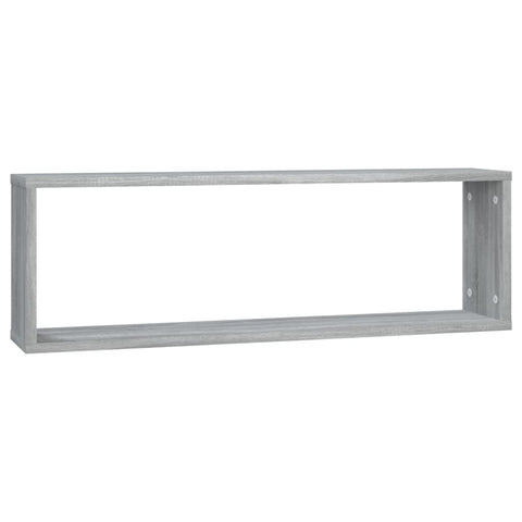 vidaXL Wall Cube Shelves 4 pcs Grey Sonoma 80x15x26.5 cm Engineered Wood