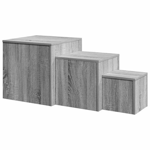 vidaXL Side Tables 3 pcs Grey Sonoma Engineered Wood