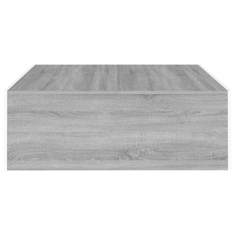 vidaXL Coffee Table Grey Sonoma 100x100x35 cm Engineered Wood