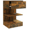 vidaXL Bedside Cabinet Smoked Oak 40x35x65 cm Engineered Wood