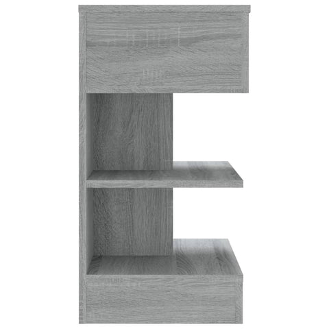 vidaXL Bedside Cabinet Grey Sonoma 40x35x65 cm Engineered Wood