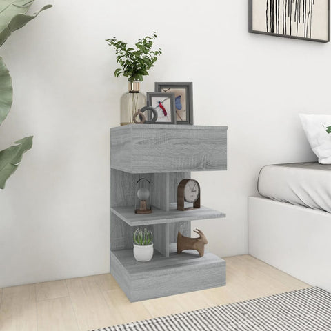 vidaXL Bedside Cabinets 2 pcs Grey Sonoma 40x35x65 cm Engineered Wood
