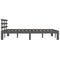 vidaXL Bed Frame without Mattress Grey Solid Wood 150x200 cm King Size King Size