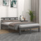 vidaXL Bed Frame without Mattress Grey Solid Wood 150x200 cm King Size King Size