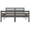 vidaXL Bed Frame without Mattress Grey Solid Wood 150x200 cm King Size King Size