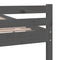 vidaXL Bed Frame without Mattress Grey Solid Wood 150x200 cm King Size King Size