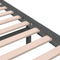 vidaXL Bed Frame without Mattress Grey Solid Wood 150x200 cm King Size King Size