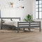 vidaXL Bed Frame without Mattress Grey Solid Wood 150x200 cm King Size King Size