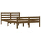 vidaXL Bed Frame without Mattress Honey Brown Solid Wood 150x200 cm King Size