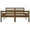 vidaXL Bed Frame without Mattress Honey Brown Solid Wood 150x200 cm King Size
