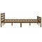 vidaXL Bed Frame without Mattress Honey Brown Solid Wood 150x200 cm King Size
