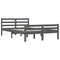 vidaXL Bed Frame without Mattress Grey Solid Wood 160x200 cm
