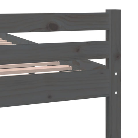 vidaXL Bed Frame without Mattress Grey Solid Wood 160x200 cm
