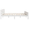 vidaXL Bed Frame without Mattress White Solid Wood 180x200 cm Super King