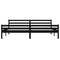 vidaXL Bed Frame without Mattress Black Solid Wood 200x200 cm