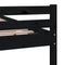 vidaXL Bed Frame without Mattress Black Solid Wood 200x200 cm