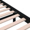vidaXL Bed Frame without Mattress Black Solid Wood 200x200 cm