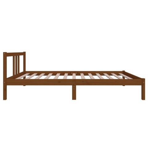 vidaXL Bed Frame without Mattress Honey Brown Solid Wood 100x200 cm