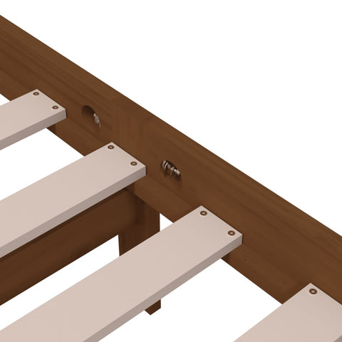 vidaXL Bed Frame without Mattress Honey Brown Solid Wood 200x200 cm