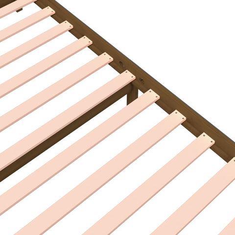 vidaXL Bed Frame without Mattress Honey Brown Solid Wood 140x190 cm