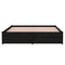 vidaXL Bed Frame without Mattress Black Solid Wood 140x190 cm