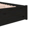 vidaXL Bed Frame without Mattress Black Solid Wood 140x190 cm