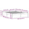 vidaXL Bed Frame without Mattress Black Solid Wood 140x190 cm
