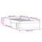 vidaXL Bed Frame without Mattress White Solid Wood 90x200 cm