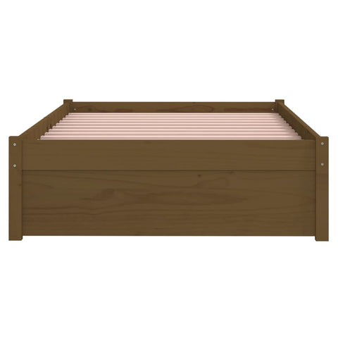 vidaXL Bed Frame without Mattress Honey Brown Solid Wood 90x200 cm
