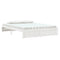 vidaXL Bed Frame without Mattress White Solid Wood 150x200 cm King Size King Size